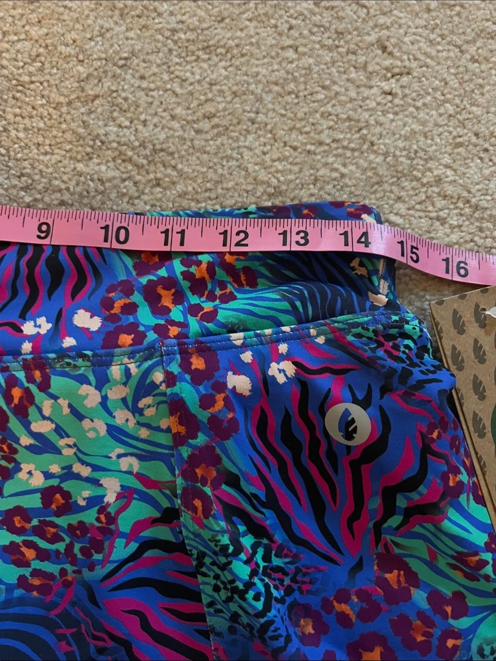 Dona Jo Blue Multi-Pattern Skort with Teal Accents, NWT, L